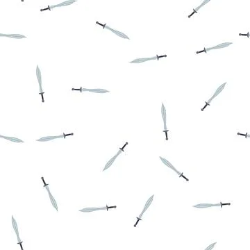 Pattern quest sword knight cartoon vector Stock Illustration