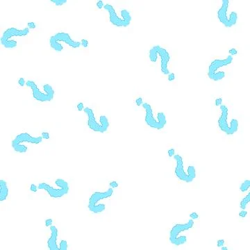 Pattern question mark from light blue cloud shapes Illustrazione stock