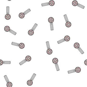Pattern quiet hand electric fan cartoon vector Illustrazione stock