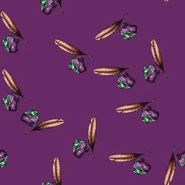 Pattern Quill pen and inkwell drawing history concept 스톡 일러스트
