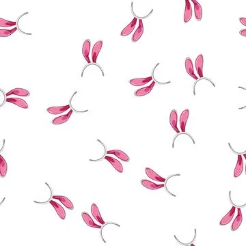 Pattern rabbit easter bunny ear cartoon vector Illustrazione stock