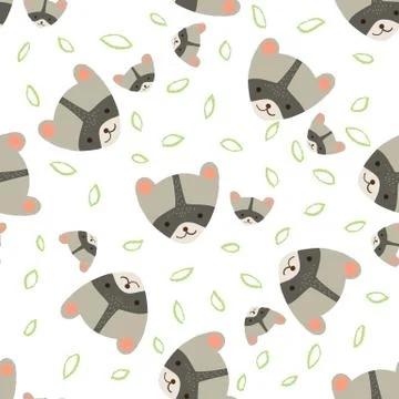 Pattern raccoon Stock Illustration