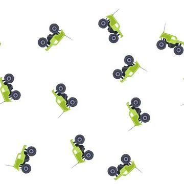 Pattern racing rc car toy cartoon vector Stock Illustration
