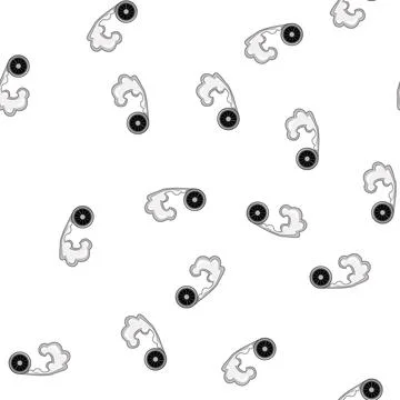 Pattern racing tire smoke cartoon vector Stock Illustration