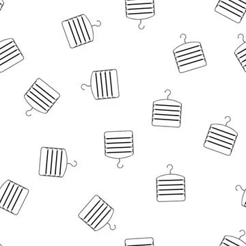 Pattern rack hanger clothes cartoon vector Stock Illustration