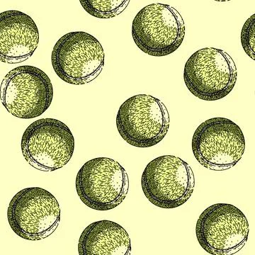 Pattern racket tennis ball sketch hand drawn Stock Illustration
