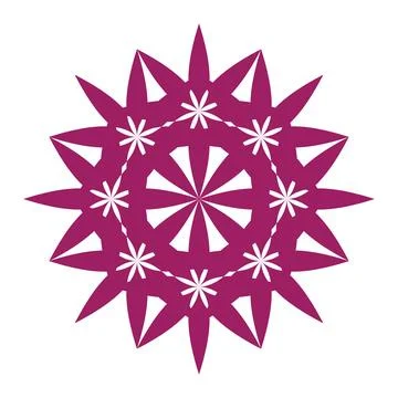 Pattern Radial Floral Design Geometric Floral Ornament Floral Mandala Ornamental Stock Illustration