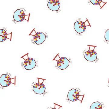 Pattern raffle lotto ball machine cartoon vector Illustrazione stock