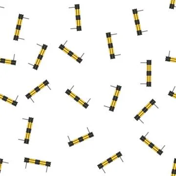 Pattern rail guard rails cartoon vector Stock Illustration