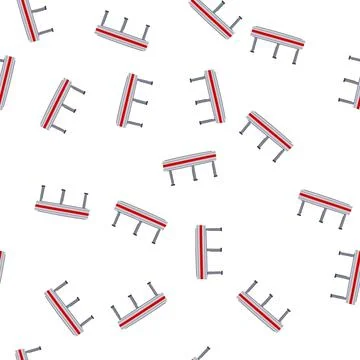 Pattern rail guard rails cartoon vector Stockillustratie