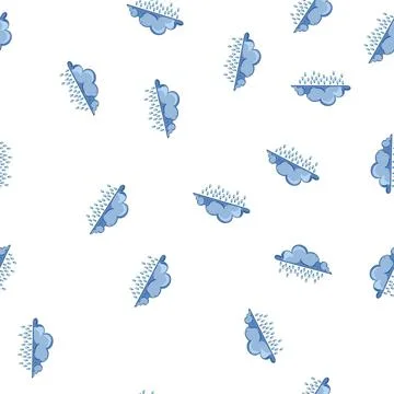 Pattern Rain cloud dropping water for weather forecast concept 库存插图