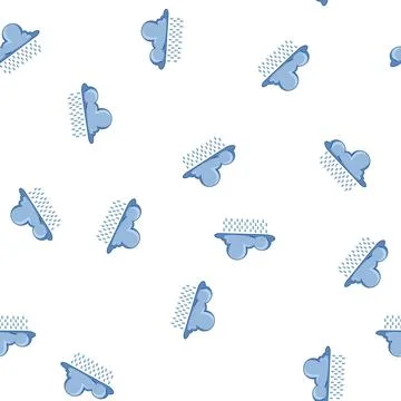 Pattern Rain cloud icon representing weather forecast and precipitation Stock Illustration