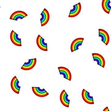 Pattern rain rainbow cartoon vector Stock Illustration