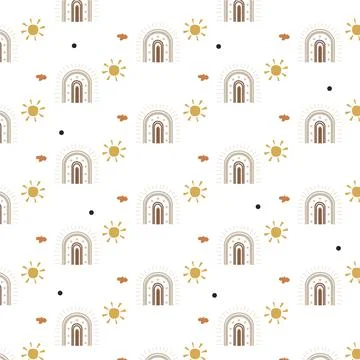 Pattern rainbow art design background Stock Illustration