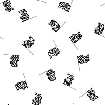 Pattern rally finish flag cartoon vector Stockillustratie
