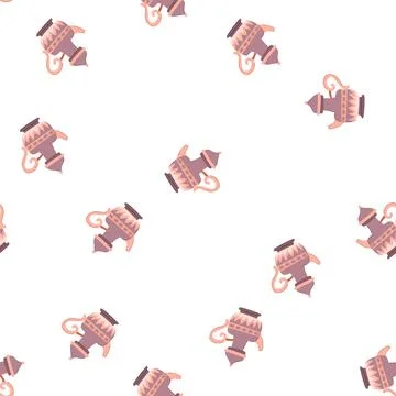 Pattern ramadan arabic tea pot cartoon vector 스톡 일러스트