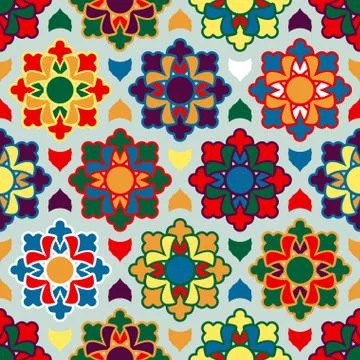 Pattern ramadan seamless arabic. Islamic asia background. Arabian decoration  Stock Illustration