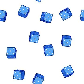 Pattern random dice cartoon vector Stock Illustration