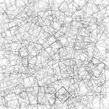 Pattern with random intersecting squares. Abstract geometric texture. 스톡 일러스트