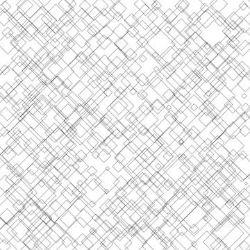Pattern with random intersecting squares. Abstract geometric texture. Illustrazione stock