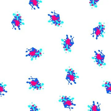 Pattern random paint splatters cartoon vector Stock Illustration