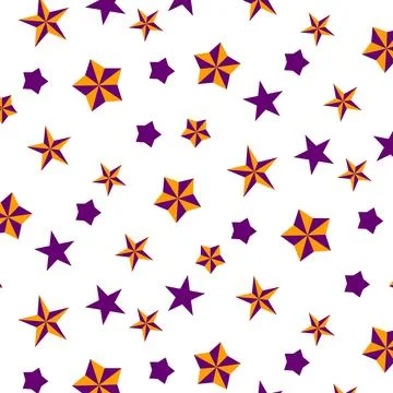 Pattern random stars in retro style halloween theme, vector pattern for des.. Stock Illustration