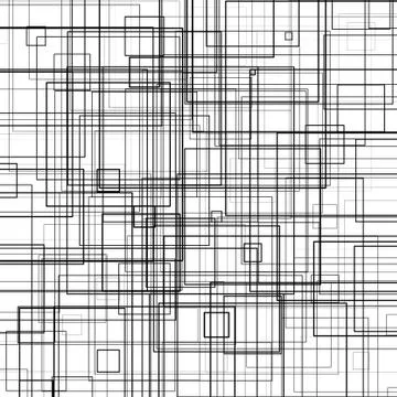 Pattern with random thickness squares Stock Illustration