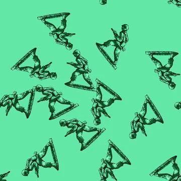 Pattern rare toy soldier sketch hand drawn Stock Illustration