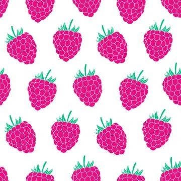 Pattern with raspberries Stock-Illustration
