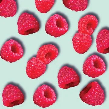 Pattern of Raspberries Stock Photos