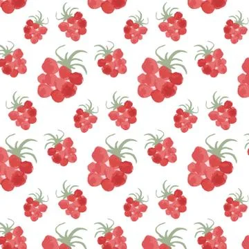 Pattern with raspberry. Stockillustratie