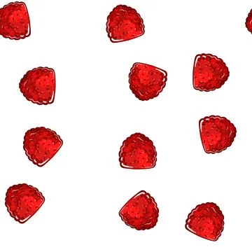 Pattern raspberry jelly candy cartoon vector Illustrazione stock