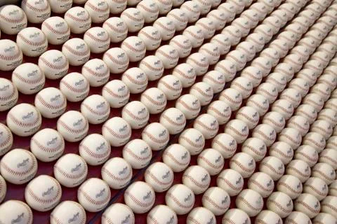 A pattern of Rawlings Major League Baseballs at Citizens Bank Park, Stock Photos