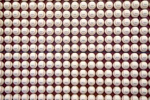 A pattern of Rawlings Major League Baseballs at Citizens Bank Park, Stock Photos