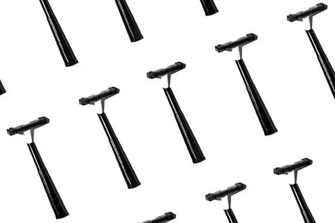 Pattern razors sharp. Isolate on white background. Stock Photos