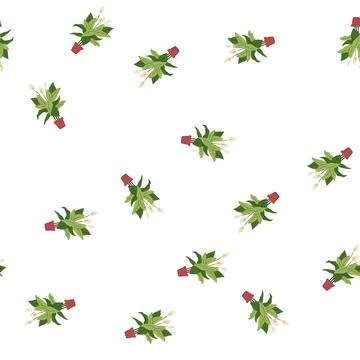 Pattern realistic artificial plant cartoon vector Stockillustratie