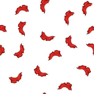 Pattern realistic red dreapery cartoon vector Illustrazione stock