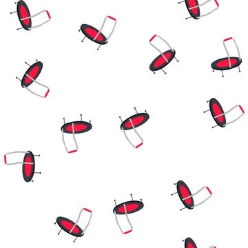 Pattern rebound trampoline jumping cartoon vector Stock Illustration