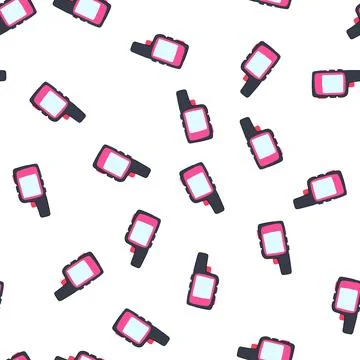 Pattern receiver gps beacon cartoon vector Illustrazione stock