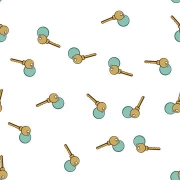 Pattern reception door key hotel cartoon vector Stock Illustration