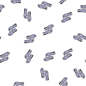 Pattern rechargeable gloves heated cartoon vector 스톡 일러스트
