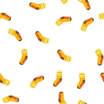 Pattern rechargeable socks heated cartoon vector Stock Illustration
