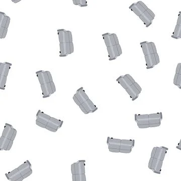 Pattern recliner couch leather cartoon vector Illustrazione stock