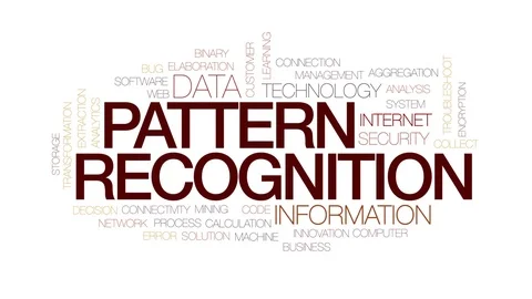 Pattern recognition animated word cloud, text design animation. Kinetic Stock Footage 74143913