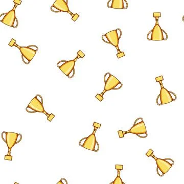 Pattern recognition gold trophy cartoon vector Stock Illustration