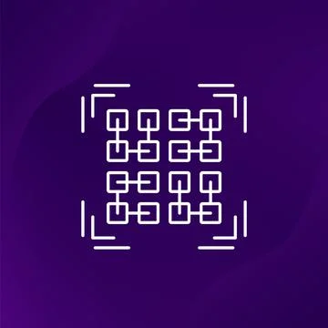 Pattern recognition line icon, vector Stock Illustration