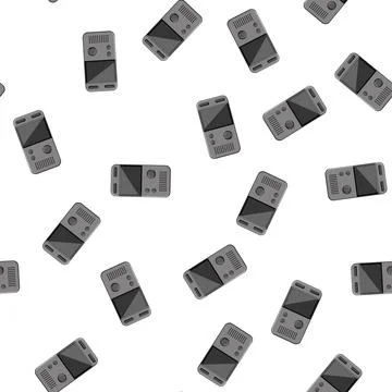 Pattern recorder dictaphone cartoon vector イラスト素材