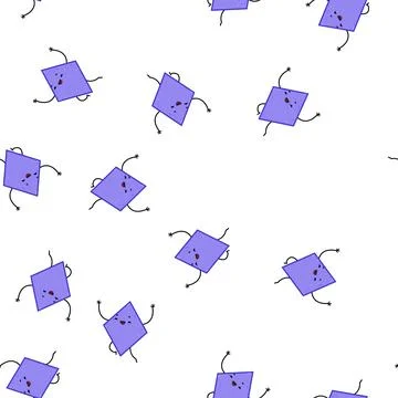 Pattern rectangle geometric shape character cartoon vector イラスト素材