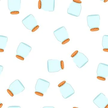 Pattern recyclable eco friendly jar cartoon vector Illustrazione stock