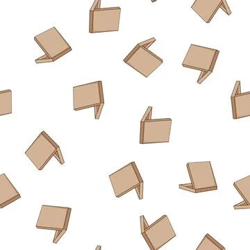 Pattern recyclable pizza box cartoon vector 스톡 일러스트